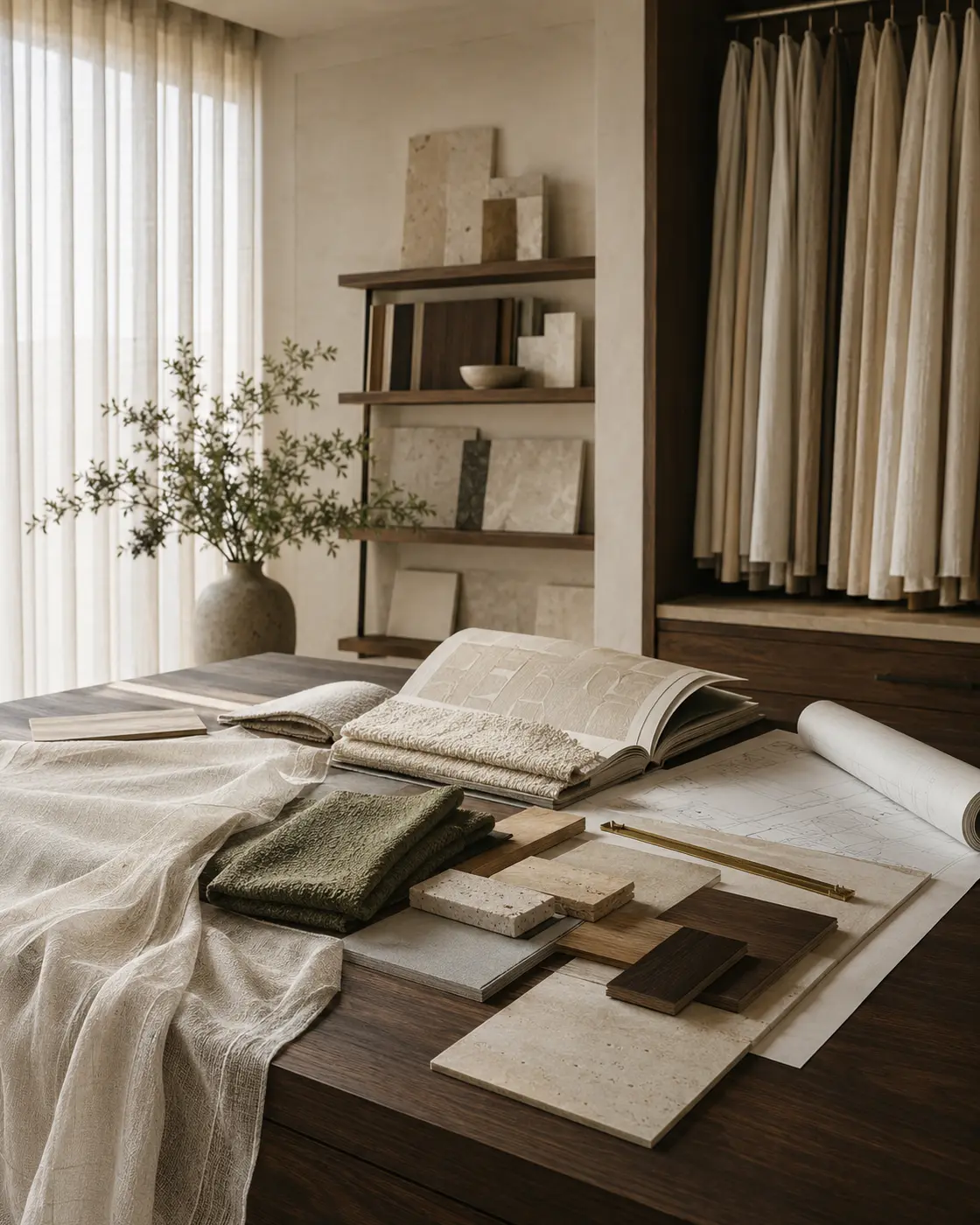 ALDAR Curtains material library and design table