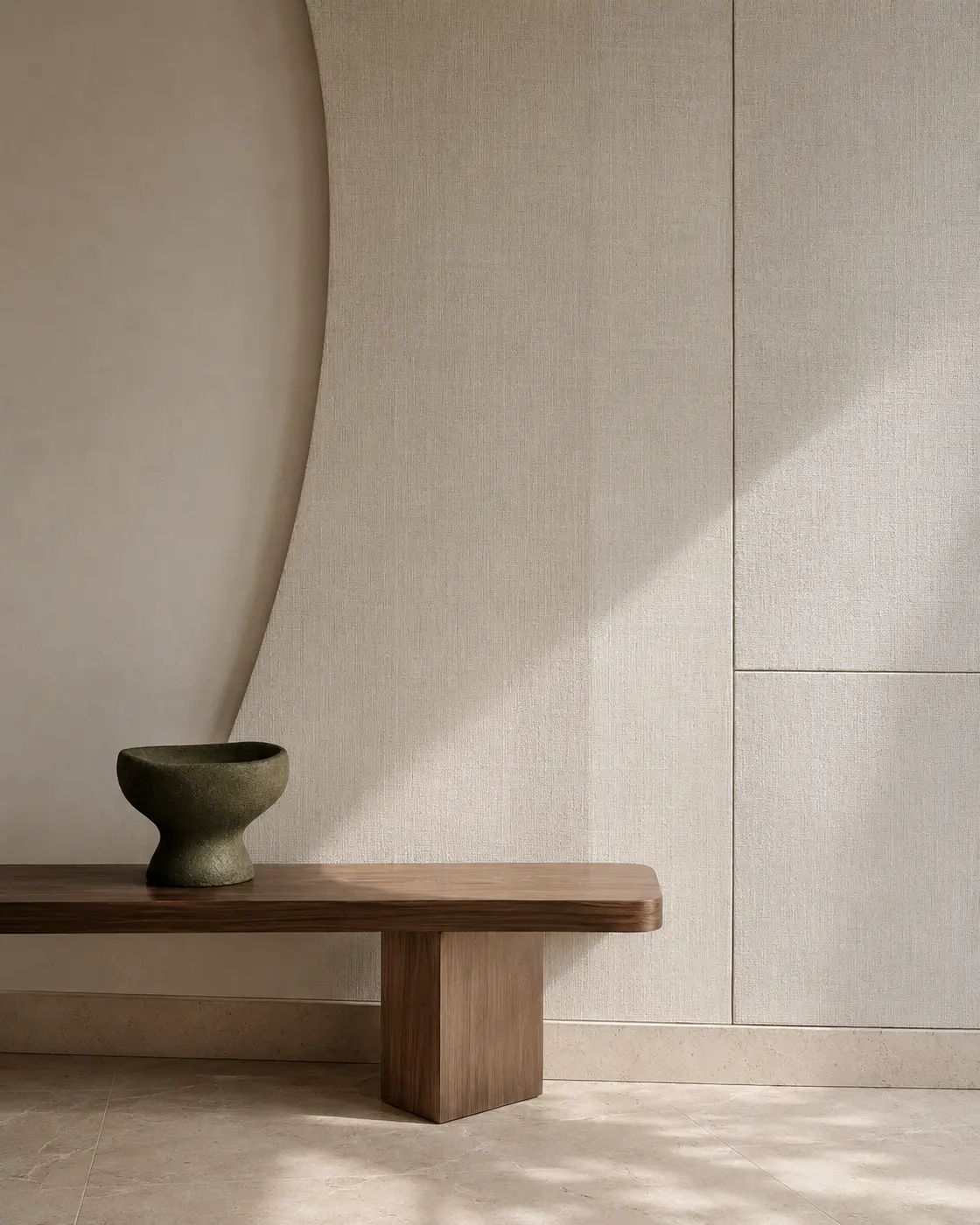 Textured mineral wall finish